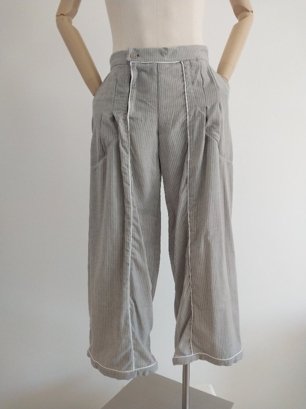 Striped Pleated Front Pants